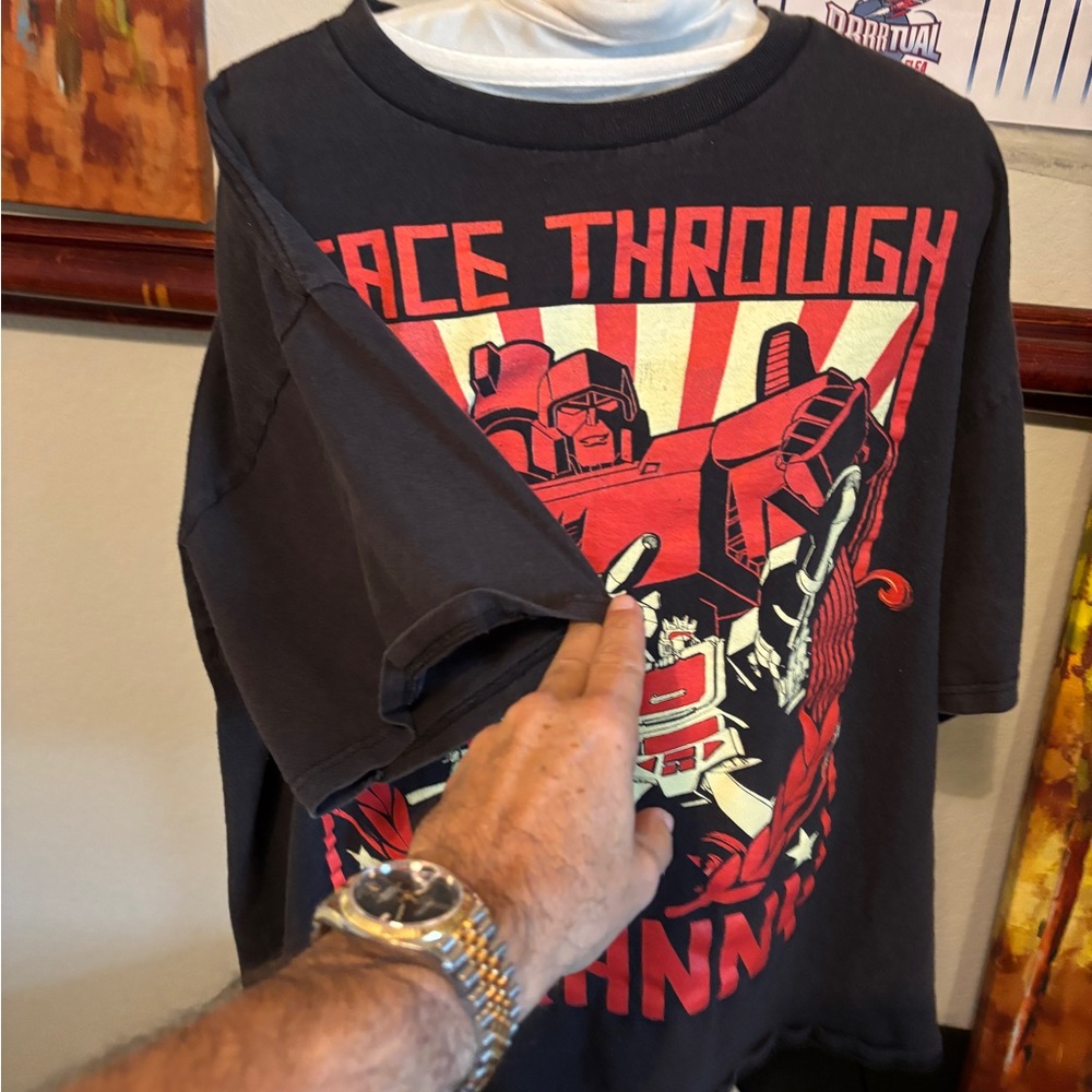 Transformers Peace Through Tyranny Graphic Tee - Picture 5 of 10